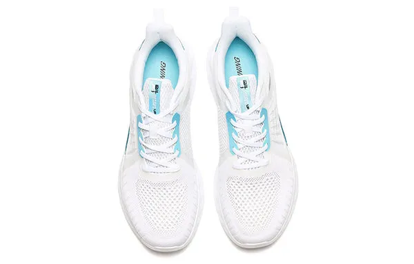 361 Degrees QU!K Light Breathable Running Shoes 'White Blue', white
