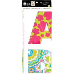 Alphabet Uppercase Iron-On Fabric Letters & Symbols Brights