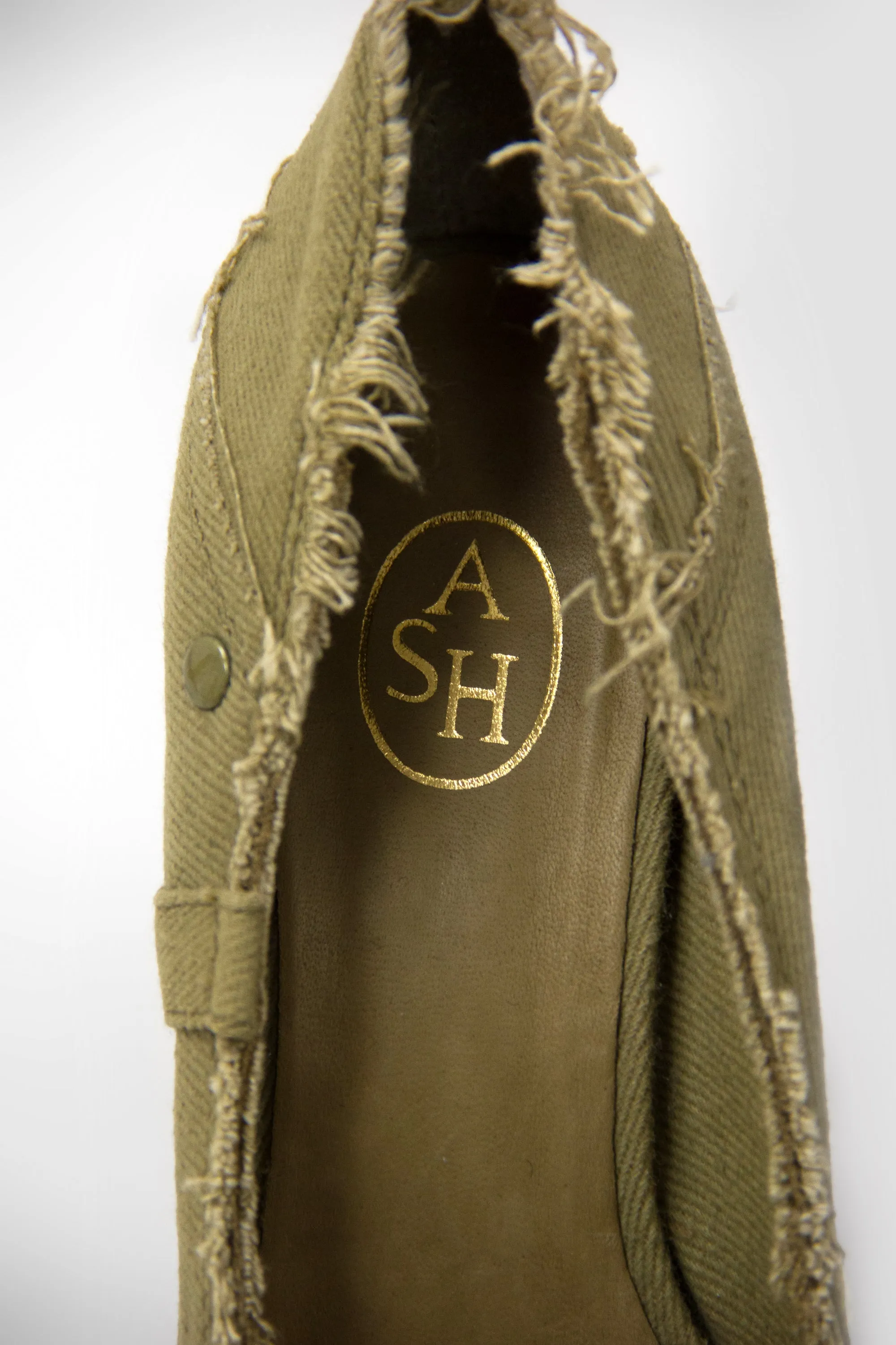 ASH Electra Military Green Stiletto Heel Pumps SIZE EU 38, USA 8