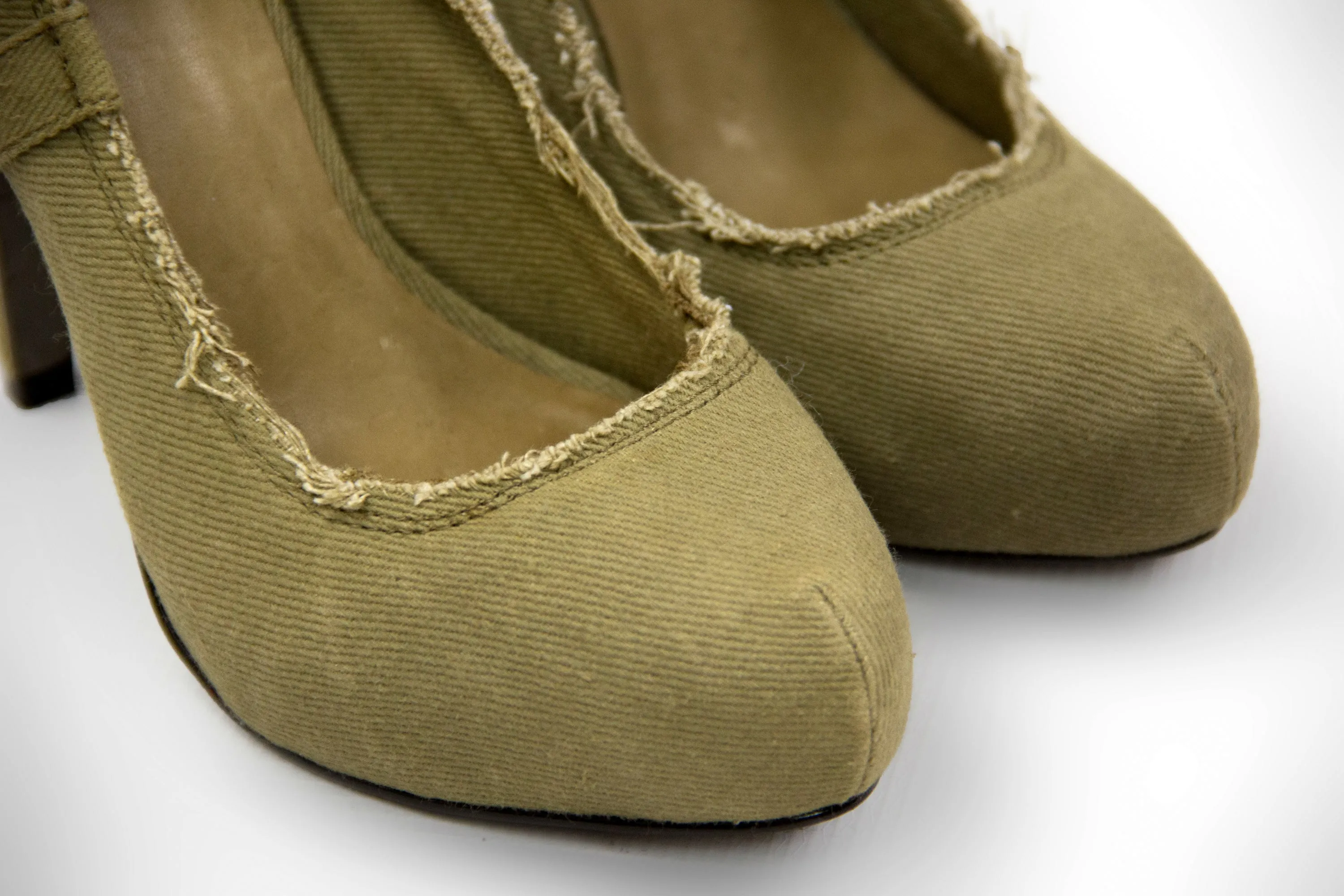 ASH Electra Military Green Stiletto Heel Pumps SIZE EU 38, USA 8