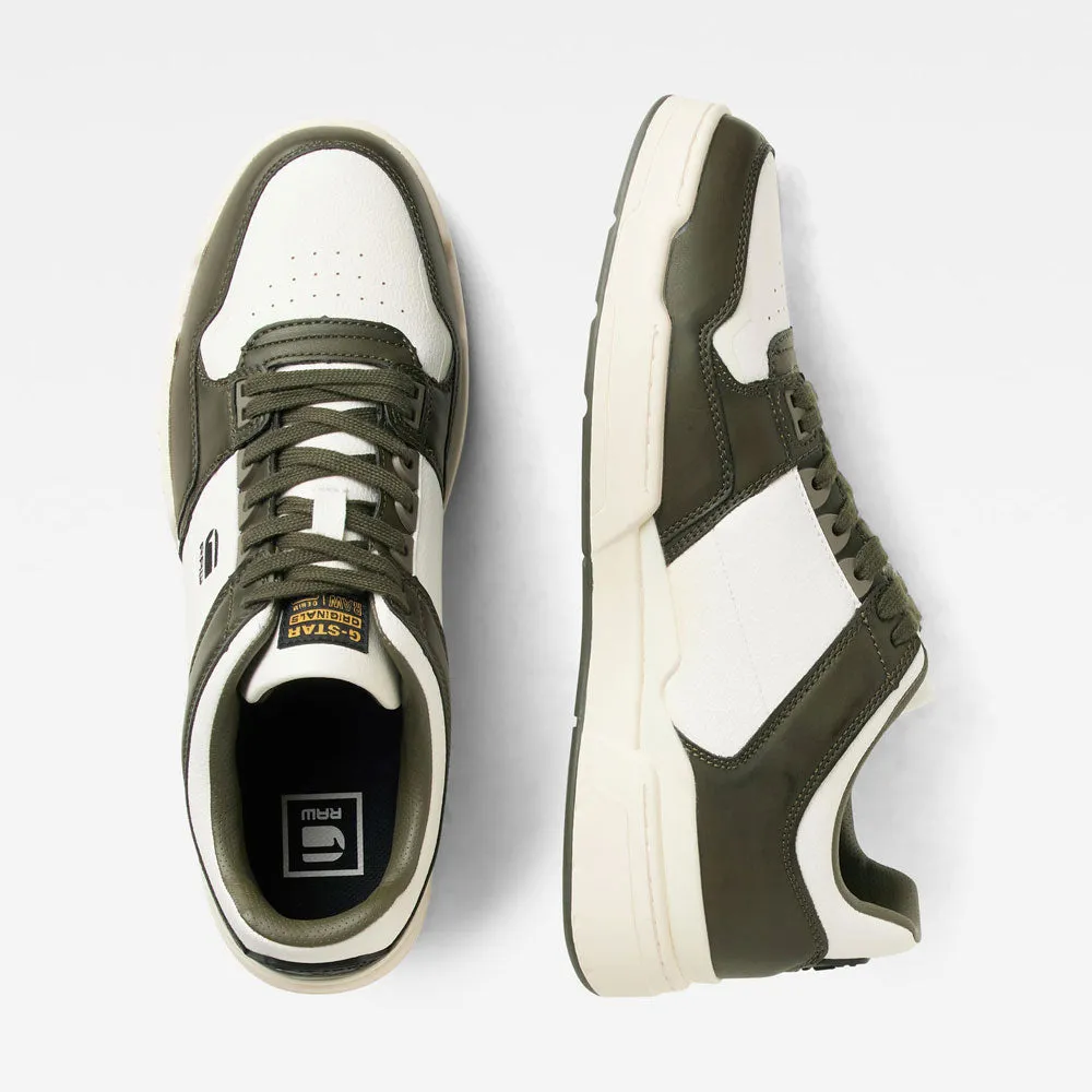 Attacc Block Leather Sneakers  - White Multi