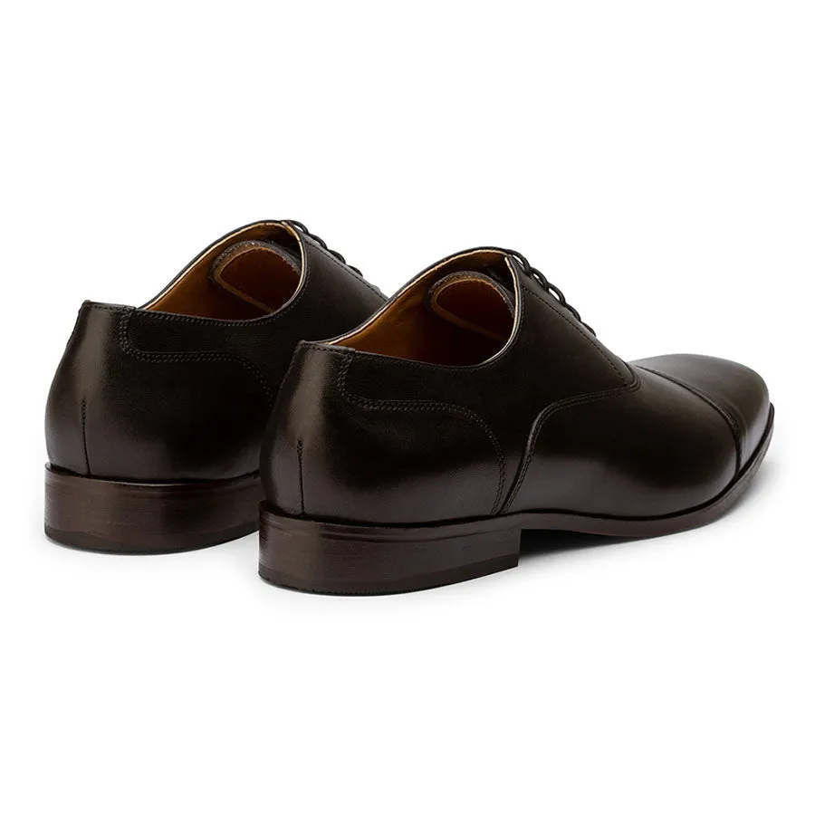 Black Captoe Stitch Oxfords