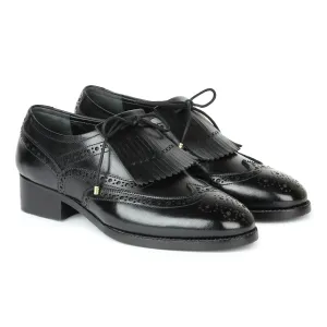 Black Kiltie Oxfords With Dainite Sole