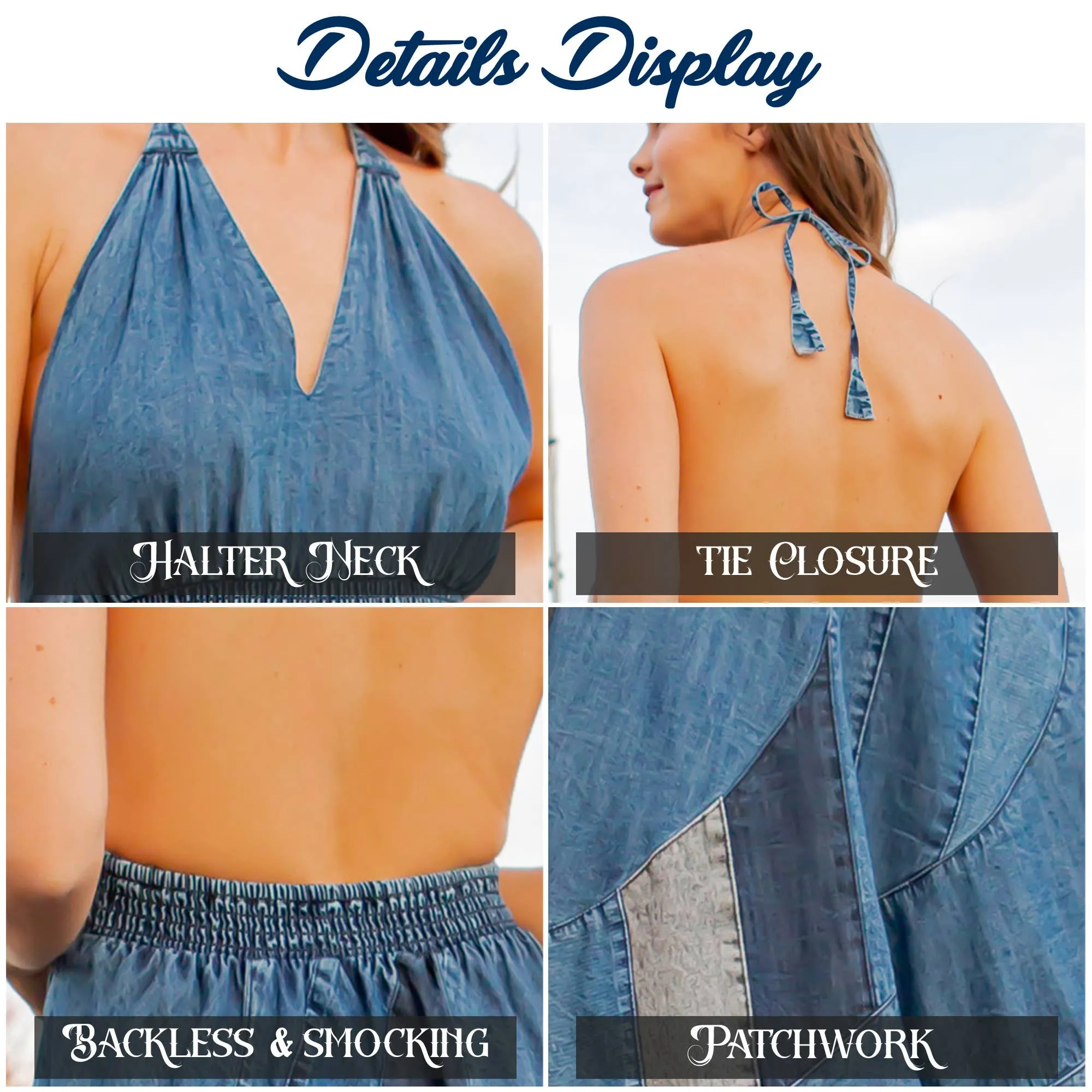 Boho Western Halter Dress