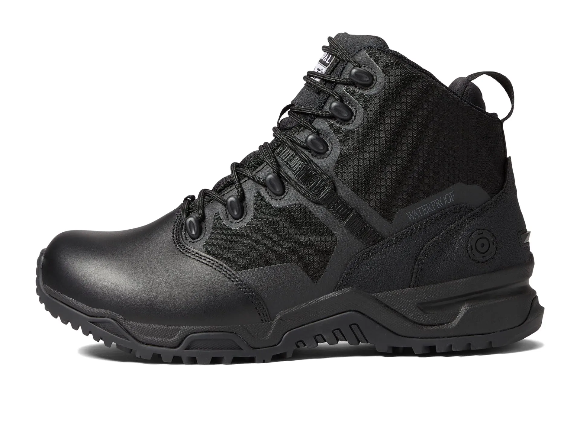 Boots Original S. Alpha Fury 6" Side Zip Leather Toe Waterproof, black
