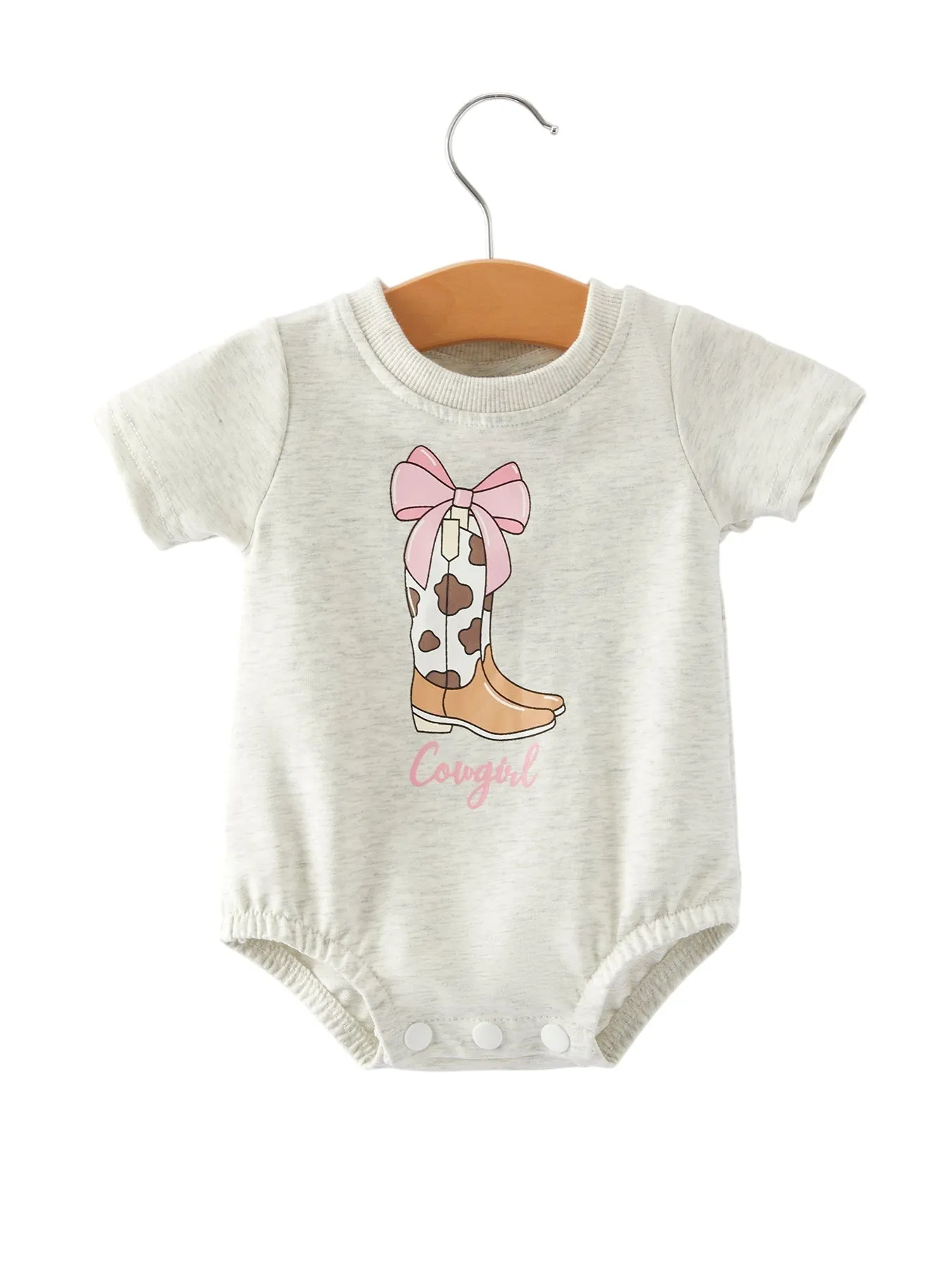 Boots Print Girls Romper