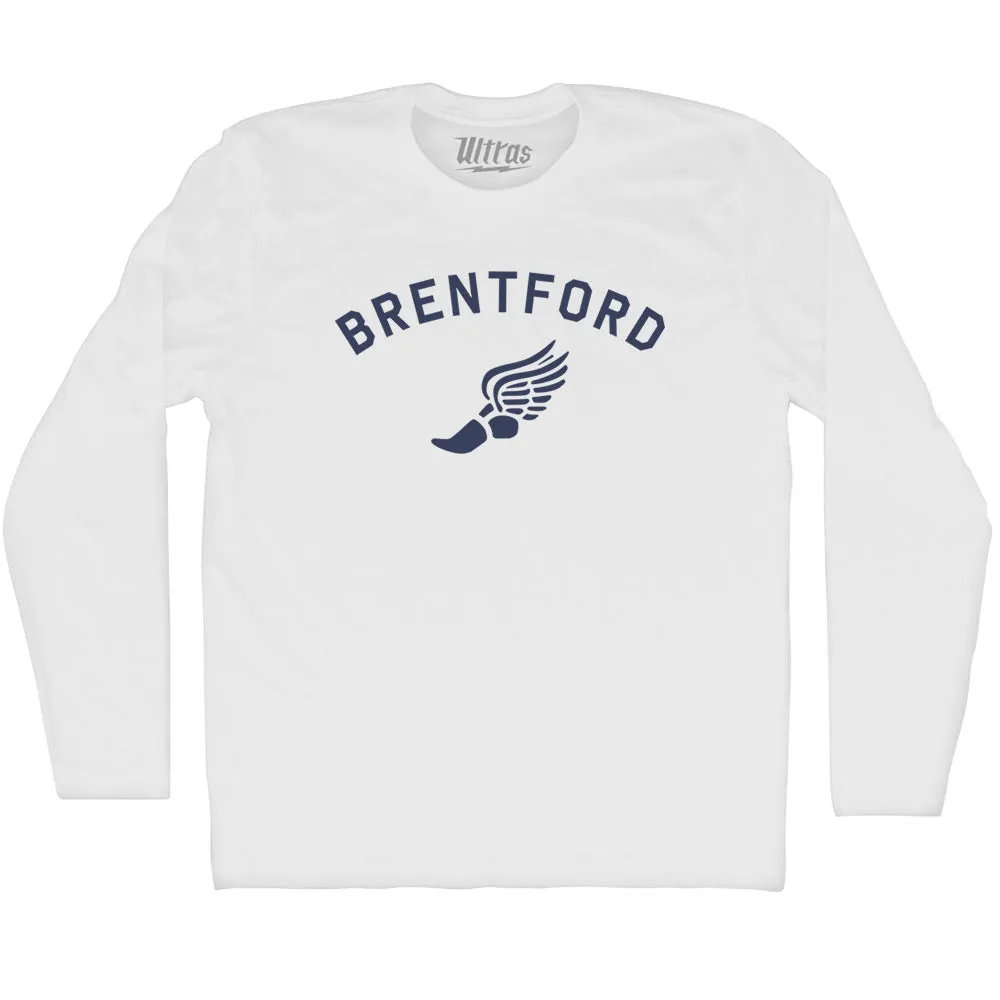 Brentford Running Track Winged Foot-Adult Cotton Long Sleeve T-shirt