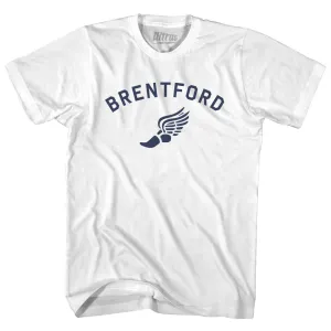 Brentford Running Track Winged Foot-Womens Cotton Junior Cut T-Shirt