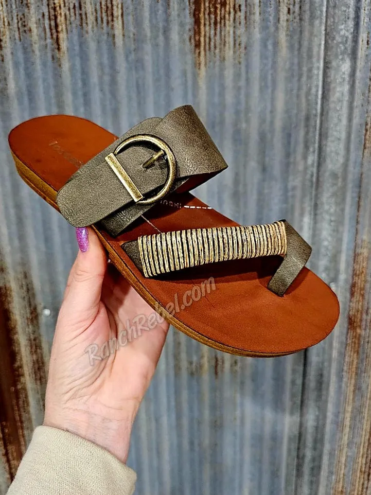 Bria Sandal in Khaki #5532