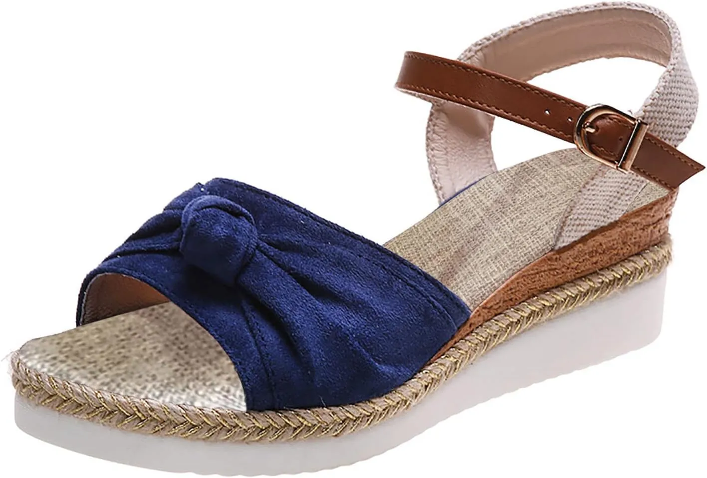 Cathalem Orthopedic Sandals for Women Casual Strappy Low Wedges Slip on Sandals Zipper Beach Sandals Dress Shoes