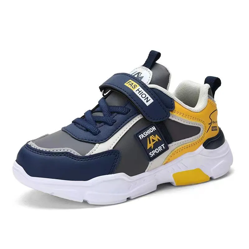 Children's Fashion Sports Shoes Boys Running Breathable Shoes Kids Winter Outdoor Lightweight Leather Sneaker - YBSD50471