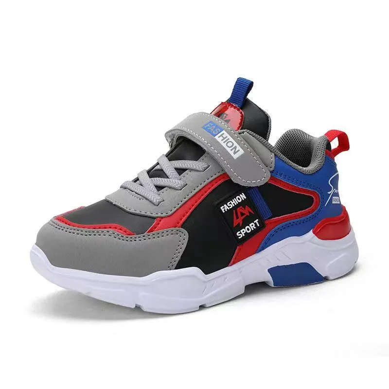Children's Fashion Sports Shoes Boys Running Breathable Shoes Kids Winter Outdoor Lightweight Leather Sneaker - YBSD50471
