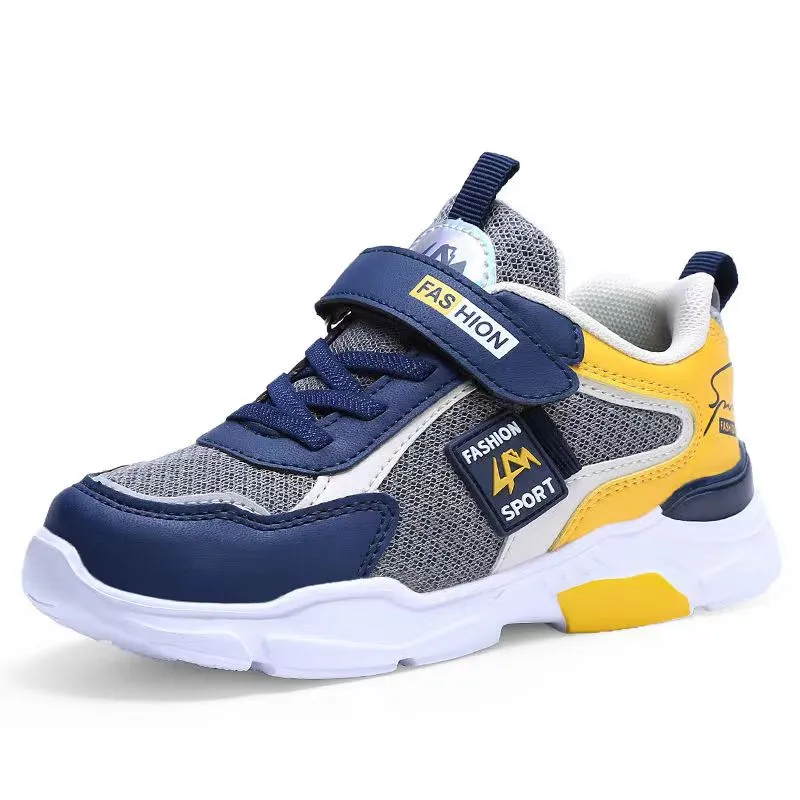 Children's Fashion Sports Shoes Boys Running Breathable Shoes Kids Winter Outdoor Lightweight Leather Sneaker - YBSD50471