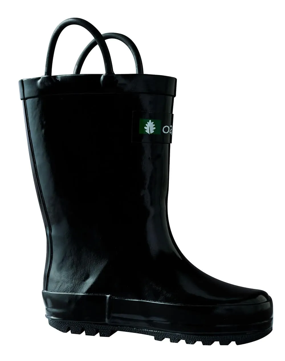 CHILDREN’S RUBBER RAIN BOOTS, JET BLACK
