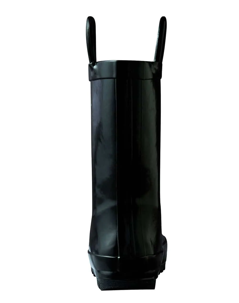 CHILDREN’S RUBBER RAIN BOOTS, JET BLACK