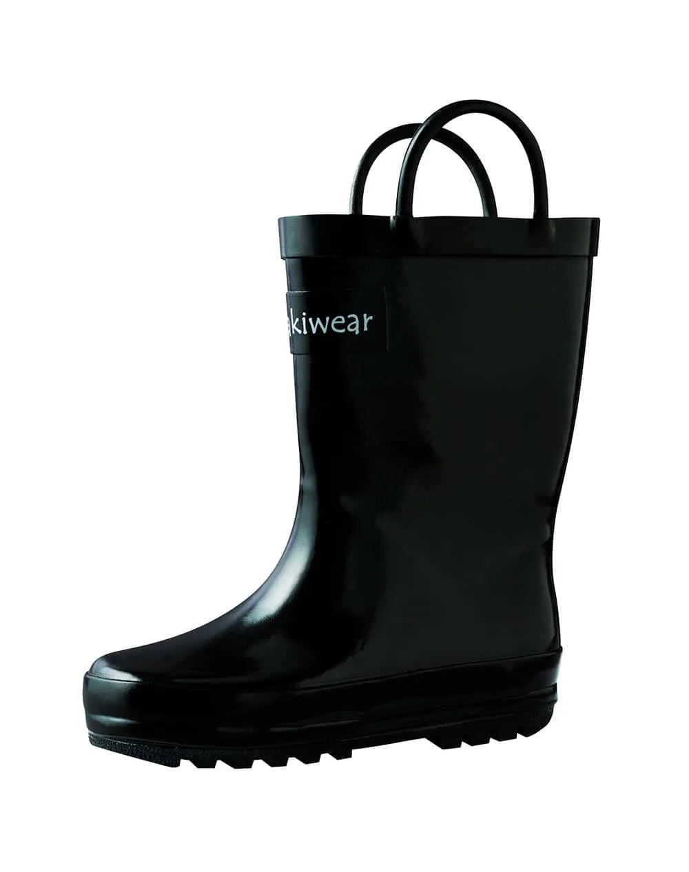 CHILDREN’S RUBBER RAIN BOOTS, JET BLACK