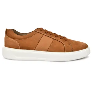 Country Maddox Tan Nu-Buck Leather Sneakers: Comfortable & Stylish Footwear
