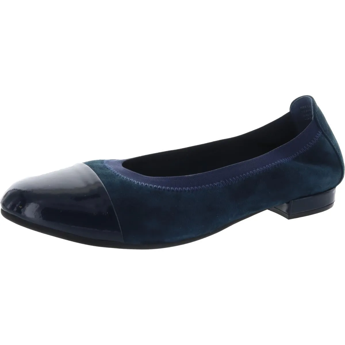 David Tate Womens Nicole Suede Cap Toe Ballet Flats