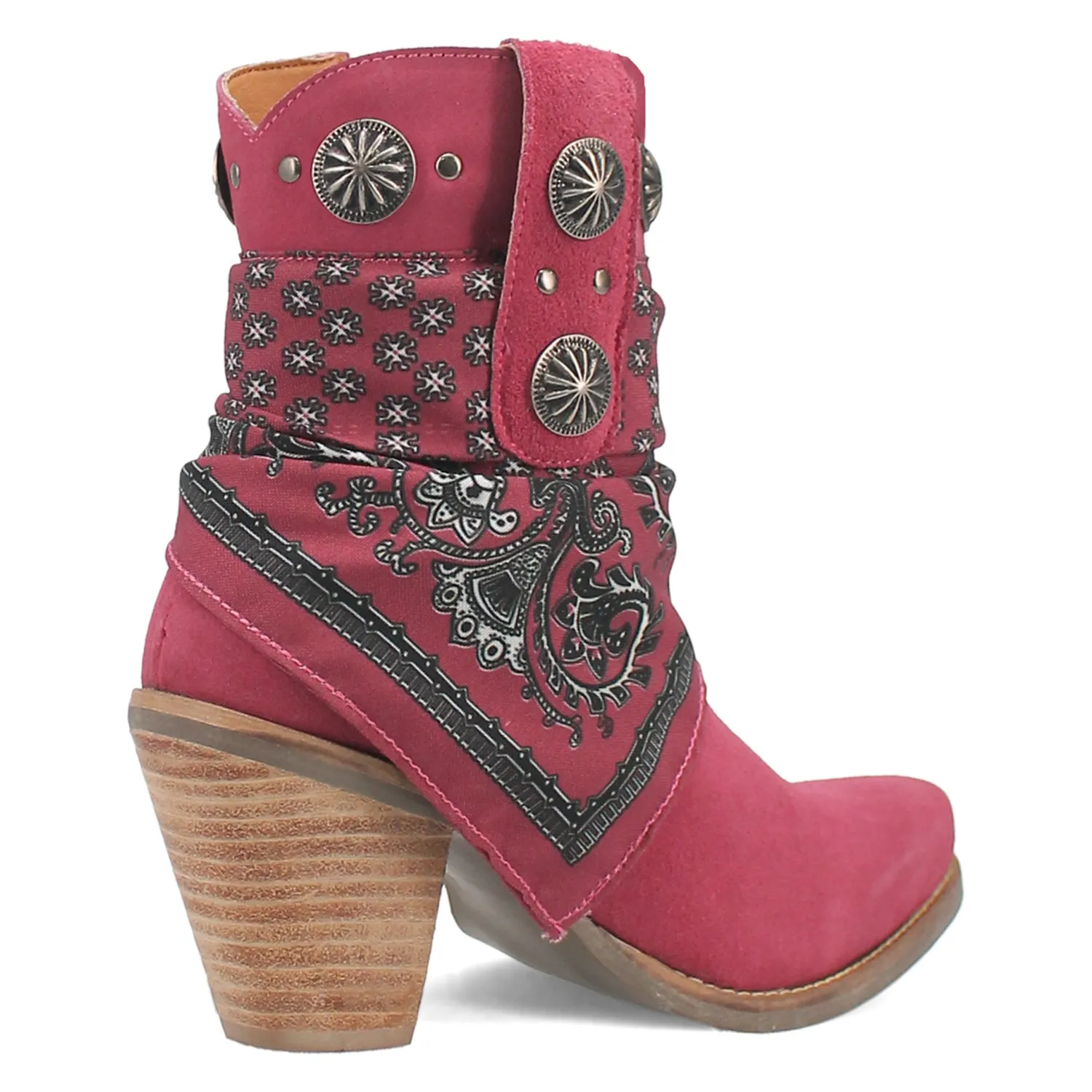 Dingo Womens Bandida Fuchsia Suede Fashion Boots
