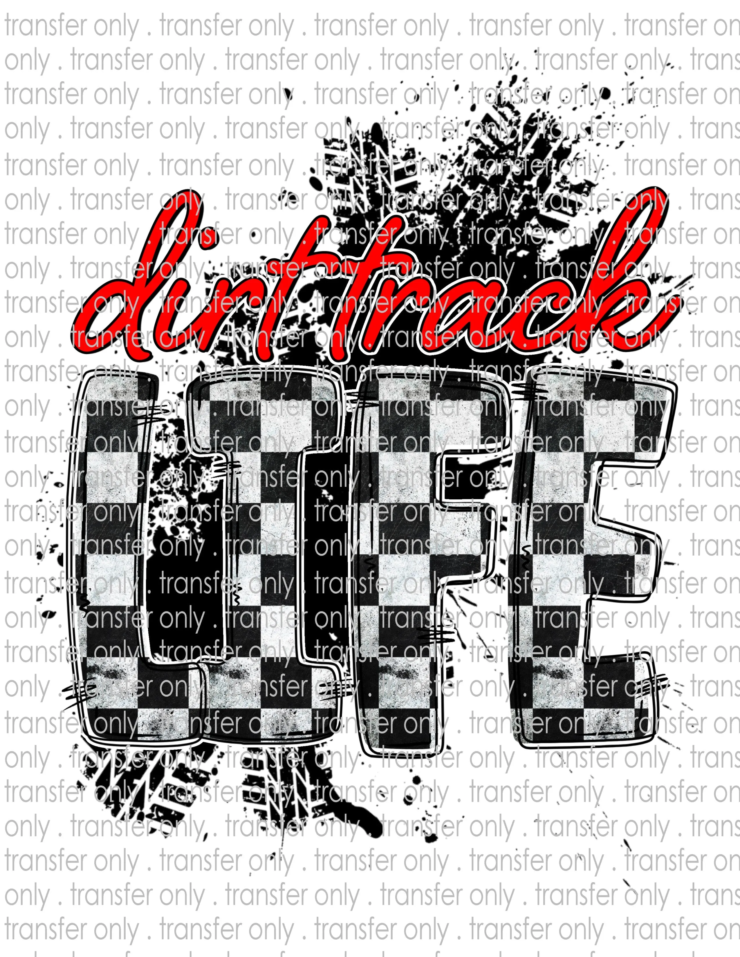 Dirt Track Racing - Waterslide, Sublimation Transfers