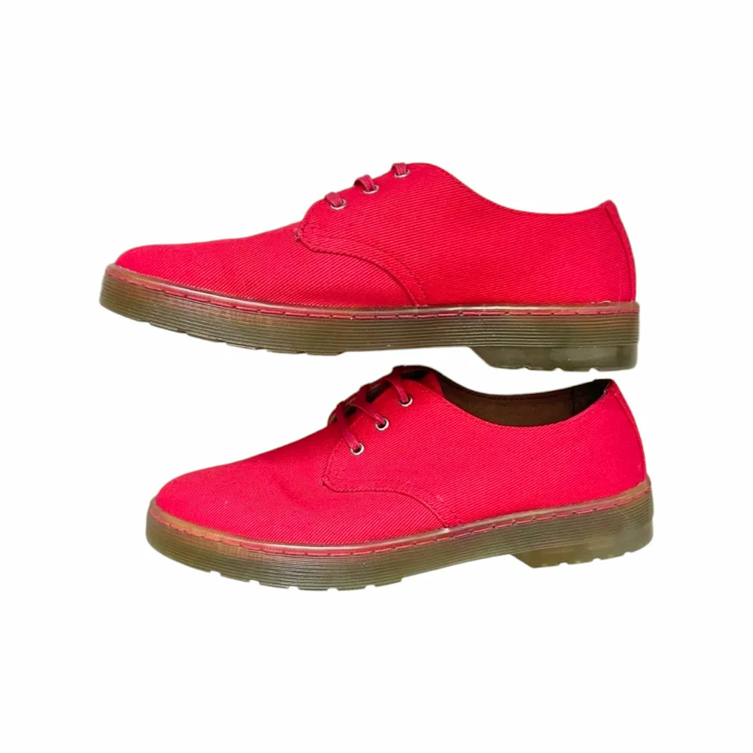 Dr. Doc Martens Gizelle Fashion Red Canvas Oxfords Women's (sz  6L)