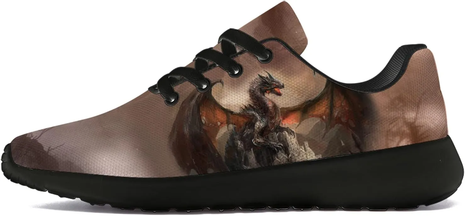 Dragon Print Shoes for Men Women Lightweight Comfort Running Tennis Walking Sneakers