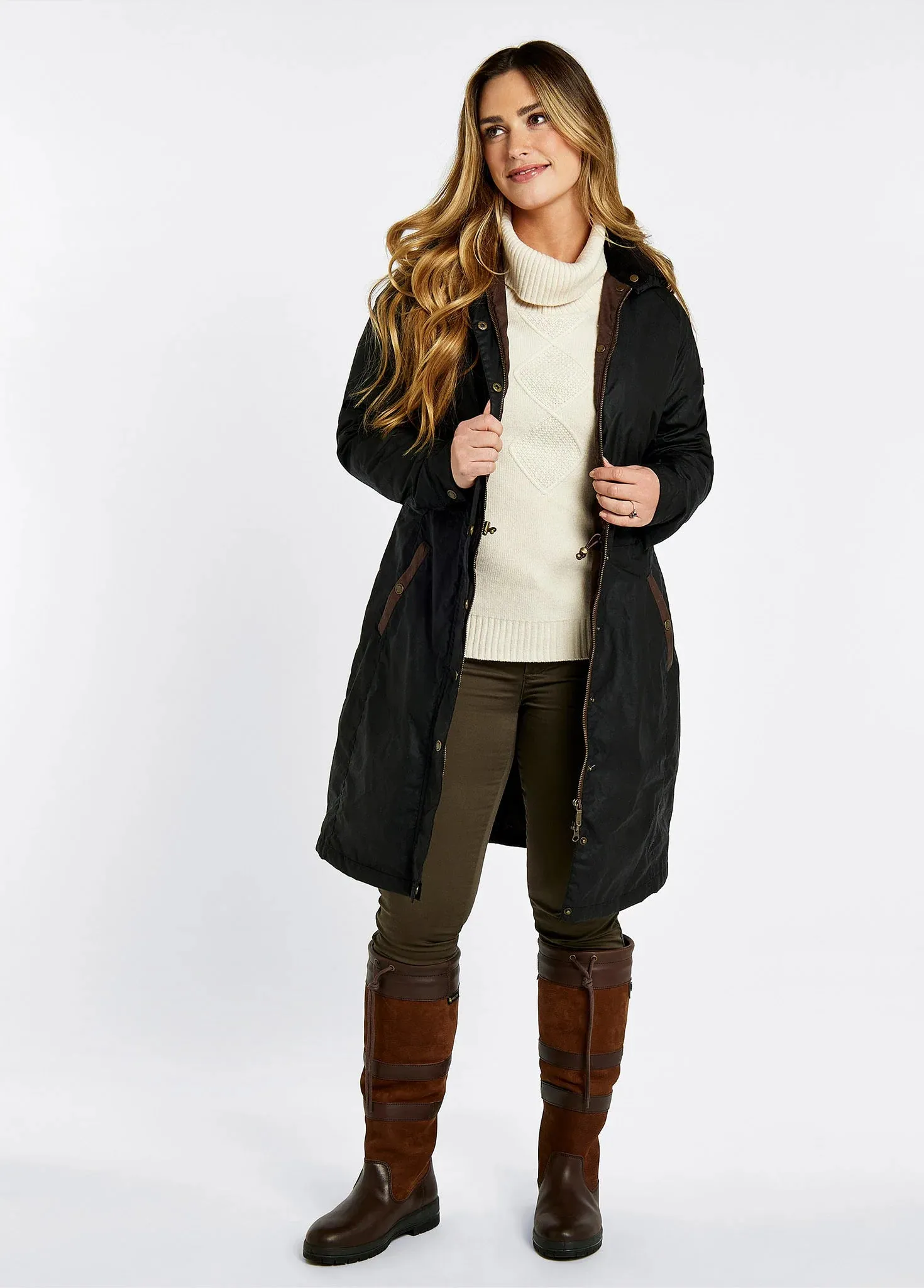 DUBARRY Galway Waterproof Leather Country Boots - Walnut