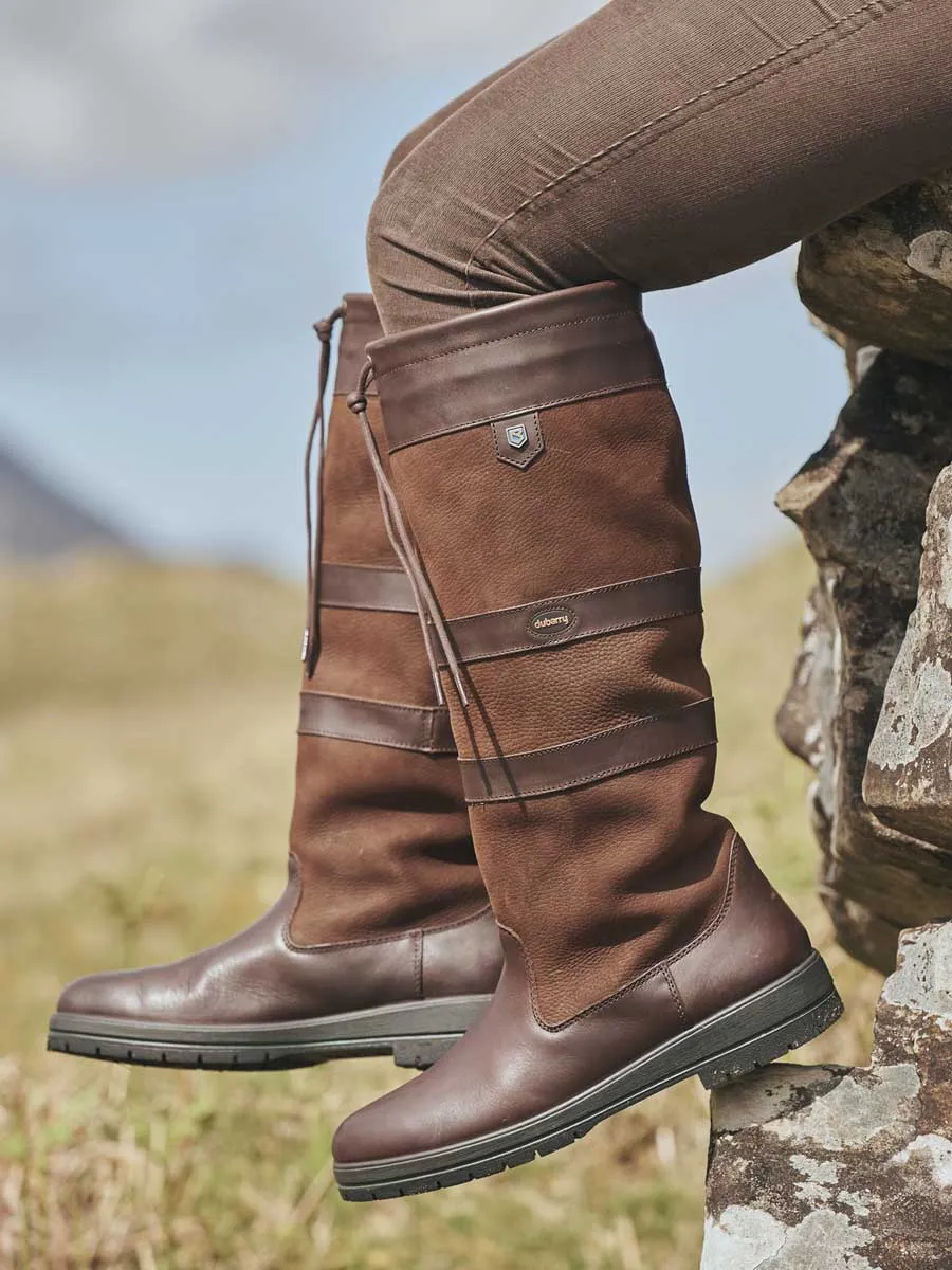 DUBARRY Galway Waterproof Leather Country Boots - Walnut