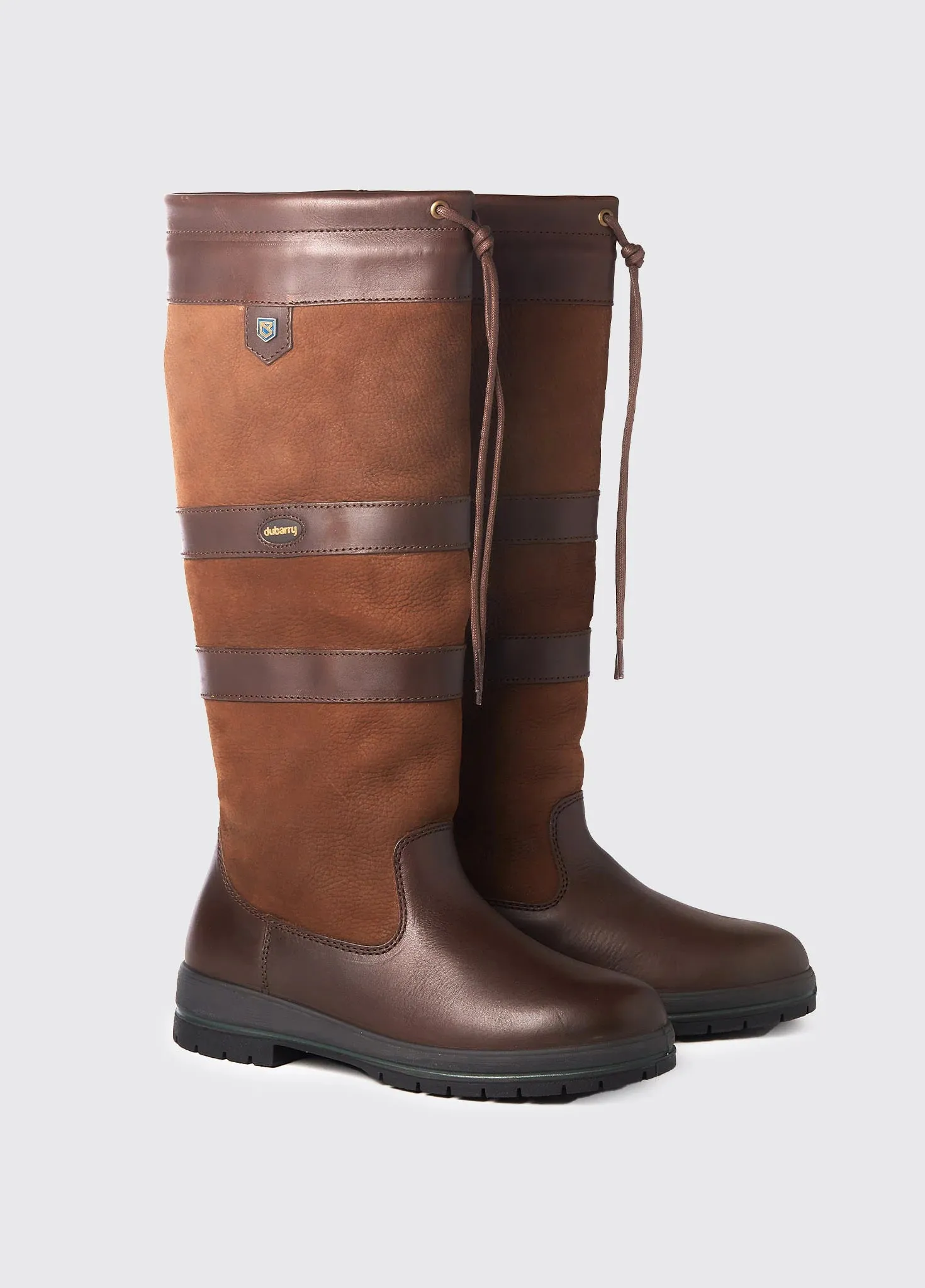 DUBARRY Galway Waterproof Leather Country Boots - Walnut