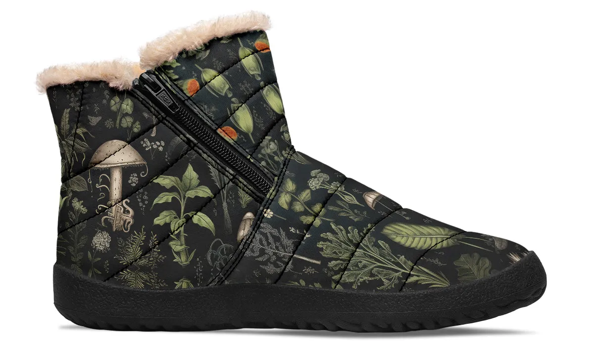 Foraging Comfy Winter Boots - Warm Vegan Boots with Side Zipper and Anti-Slip Soles