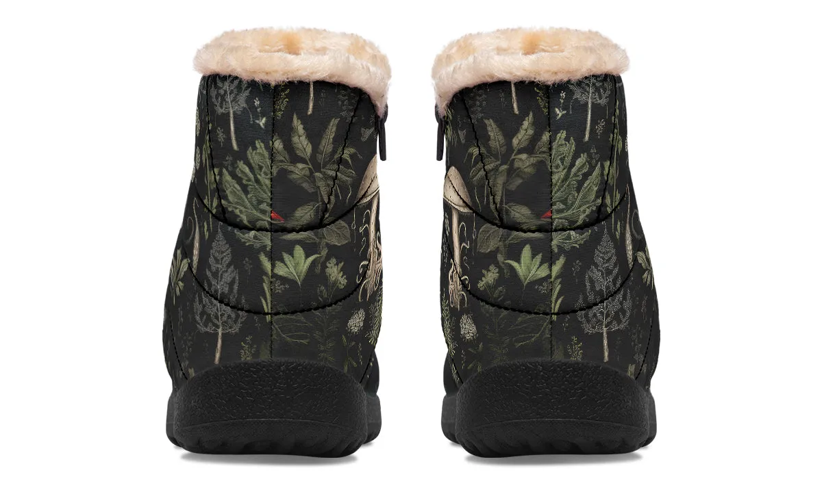 Foraging Comfy Winter Boots - Warm Vegan Boots with Side Zipper and Anti-Slip Soles