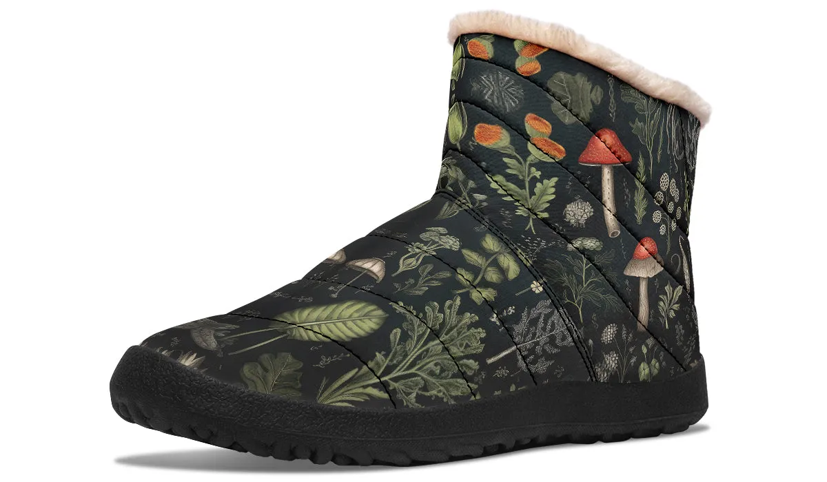 Foraging Comfy Winter Boots - Warm Vegan Boots with Side Zipper and Anti-Slip Soles