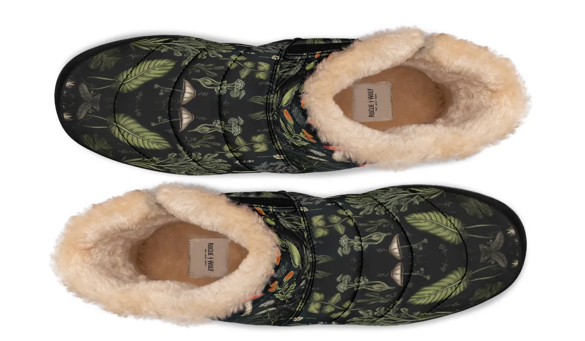 Foraging Comfy Winter Boots - Warm Vegan Boots with Side Zipper and Anti-Slip Soles