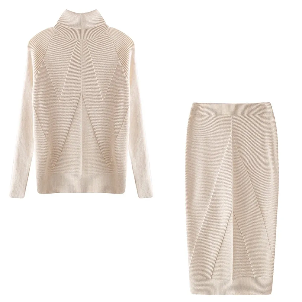 Gabi Knitted two-piece set with skirt