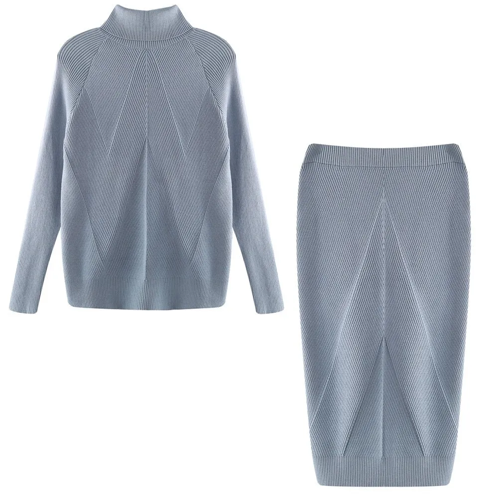 Gabi Knitted two-piece set with skirt