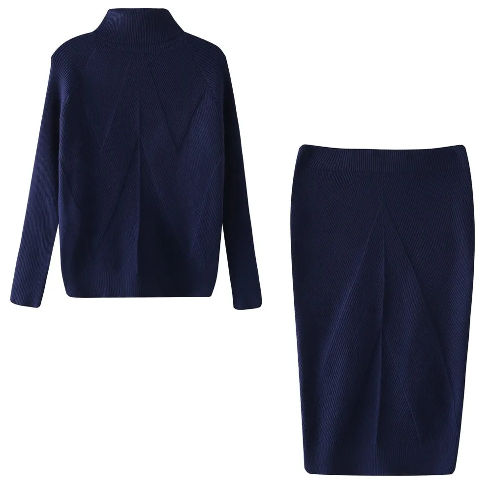 Gabi Knitted two-piece set with skirt