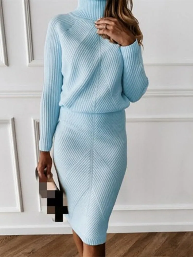 Gabi Knitted two-piece set with skirt