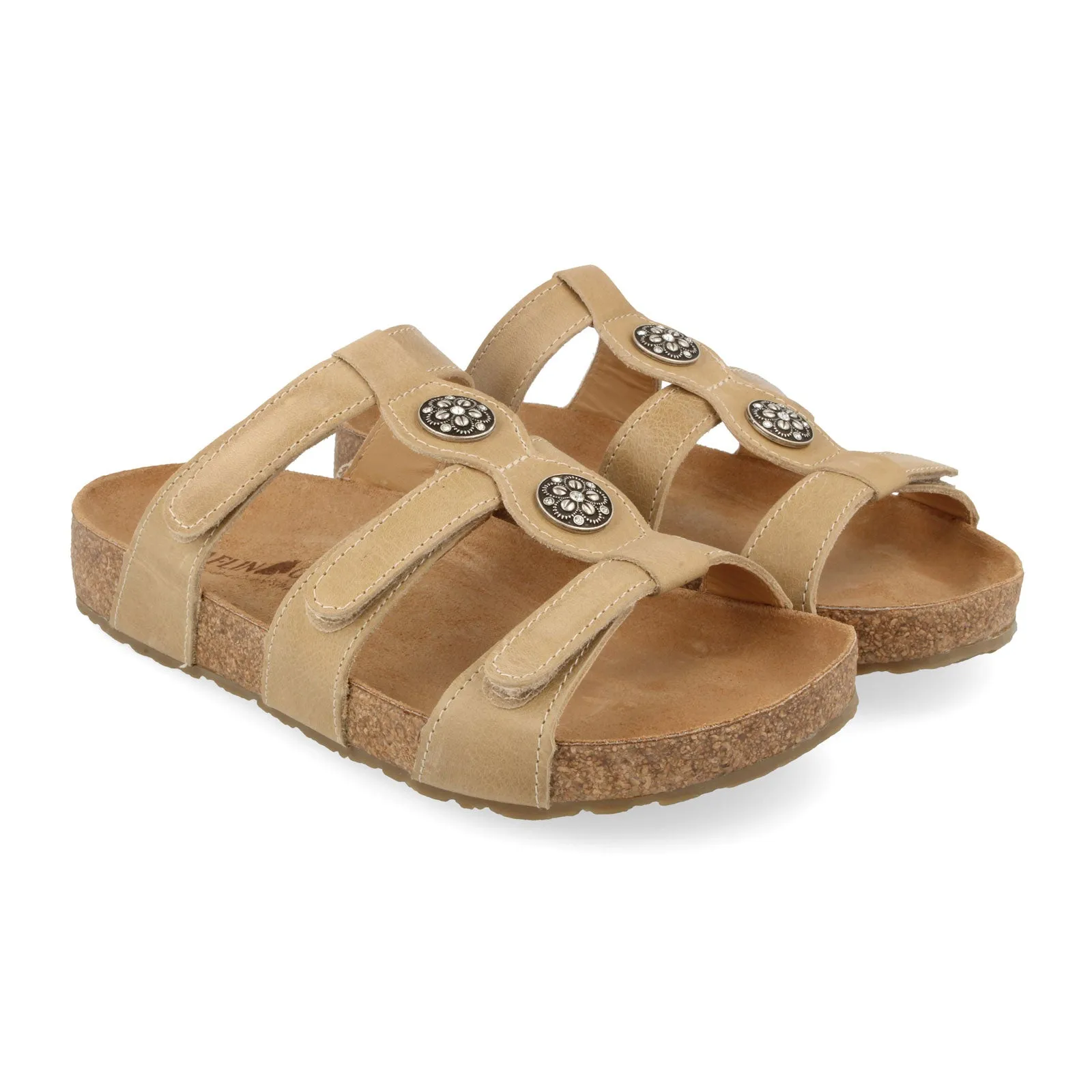 Haflinger Alice Slide Sandal (Women) - Taupe