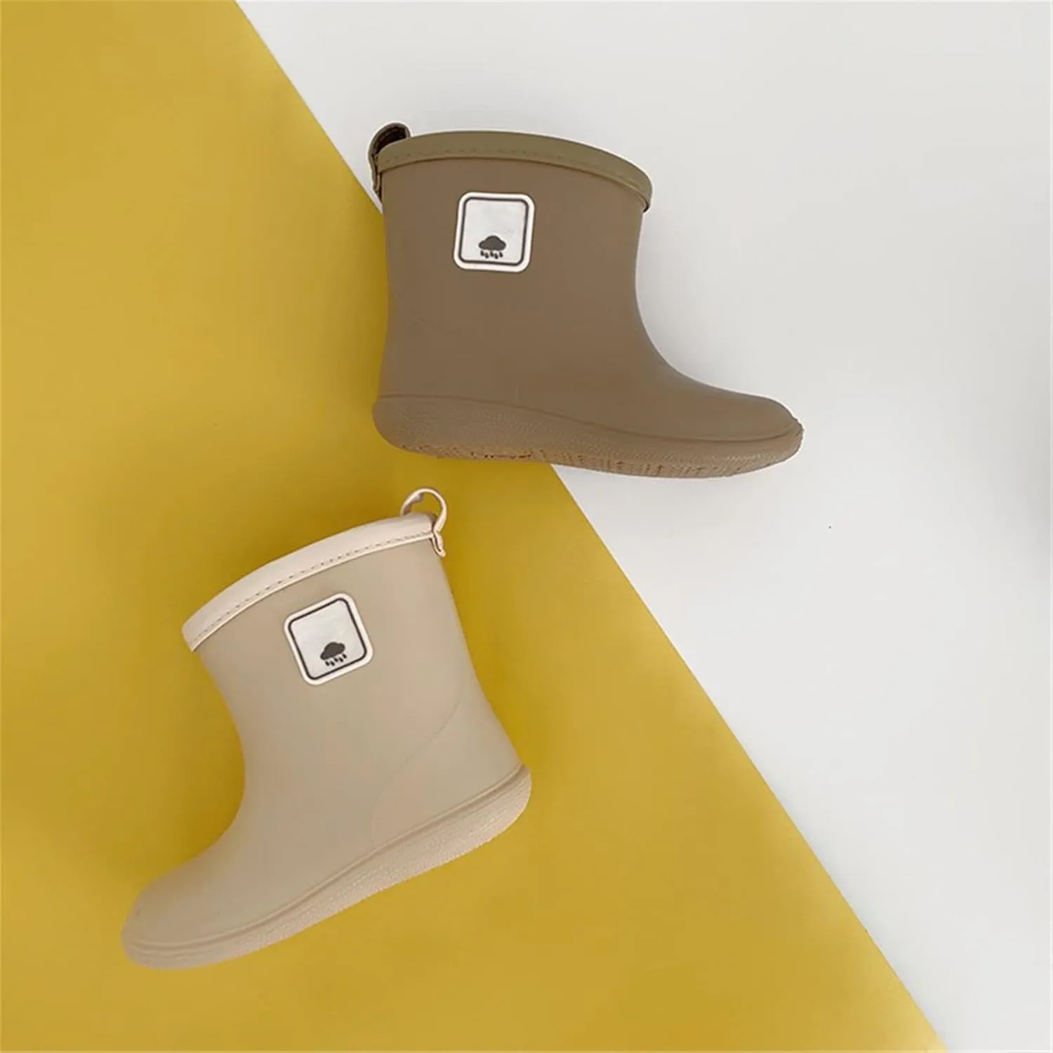 IWIHMIV Raining Boots for Kids Non Slip Waterproof Rubber Boots Outdoor Toddler Boys Girls Lightweight Rain Boots