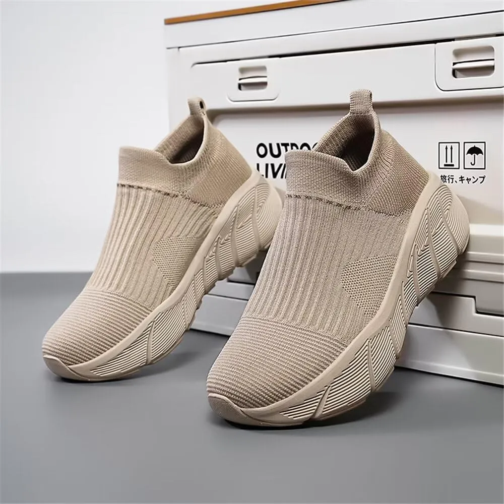 Jakcuz Women's Slip on Walking Shoes Non-Slip Comfortable 6cm Thick Sole Cushioning Fashion Sneakers Loafers Plus Size