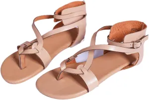 Ladmiple Sandals for Women Dressy,Womens Summer Fashion Flip Flop Gladiator Strappy Sandal Casual Roman Beach Flat Shoes