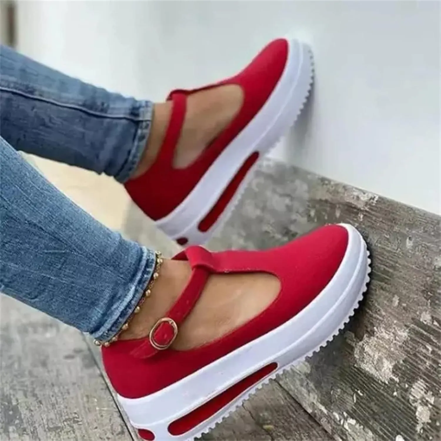 Ladmiple Sandals Women Dressy Summer Comfy Slip On Flip Flops Platform Sandal Causal Travel Ankle Buckle Orthopedic Shoe