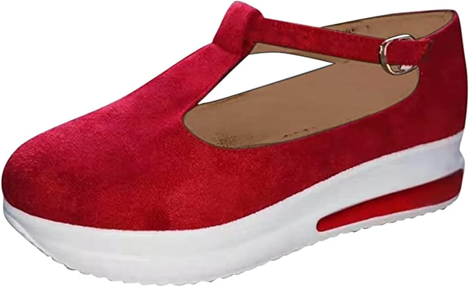 Ladmiple Sandals Women Dressy Summer Comfy Slip On Flip Flops Platform Sandal Causal Travel Ankle Buckle Orthopedic Shoe