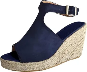 Ladmiple Sandals Women,Womens Platform Sandal High Heel Wedge Slippers Flip Flop Summer Casual Travel Ankle Buckle Shoes