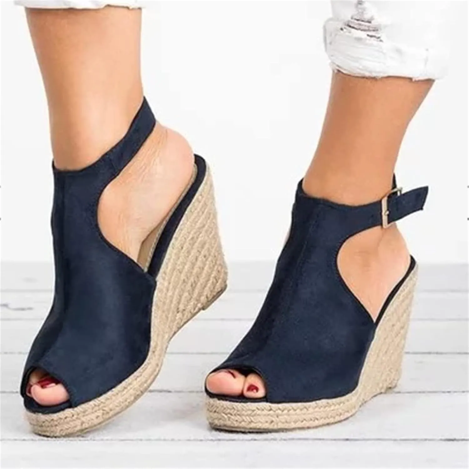 Ladmiple Sandals Women,Womens Platform Sandal High Heel Wedge Slippers Flip Flop Summer Casual Travel Ankle Buckle Shoes