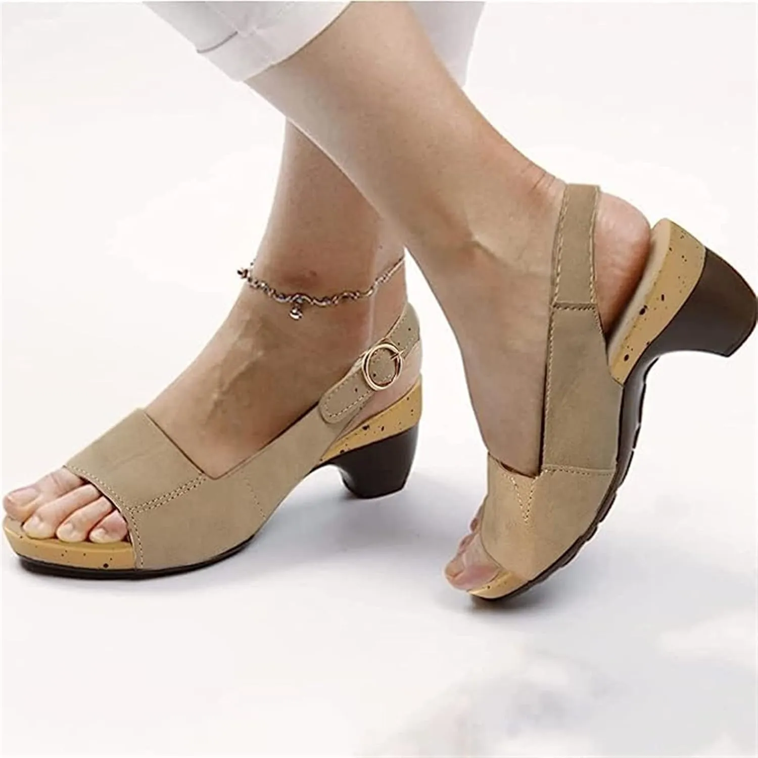 Ladmiple Wedge Sandals for Women Dressy 2023 Comfy Slip-On Hollow Out Sandal Summer Casual Beach Shoes Open Toe Platform