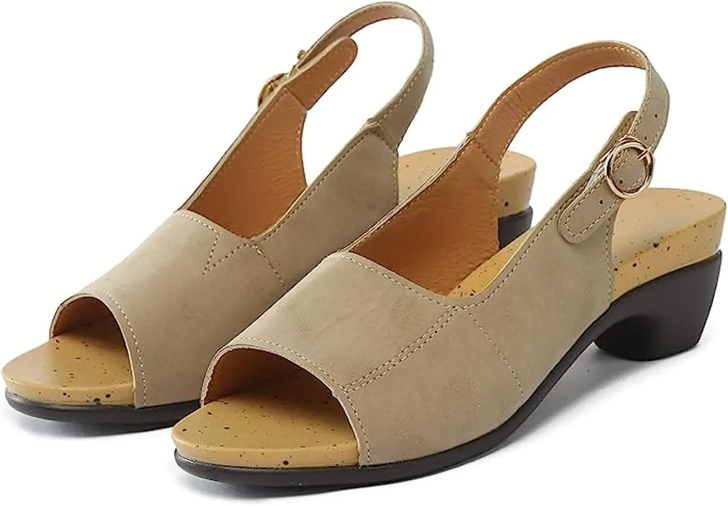 Ladmiple Wedge Sandals for Women Dressy 2023 Comfy Slip-On Hollow Out Sandal Summer Casual Beach Shoes Open Toe Platform
