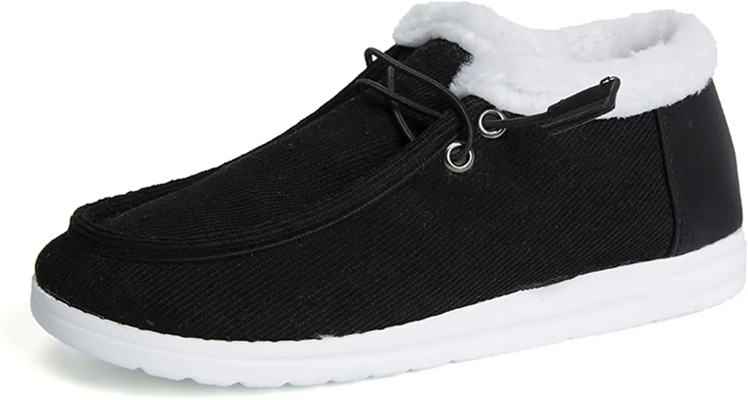 Lausiuoe Winter Boots For Women Fashion Snow Boots Anti-Slip Outdoor Loafers Shoes Warm Fur Lined Comfortable Fuzzy Booties