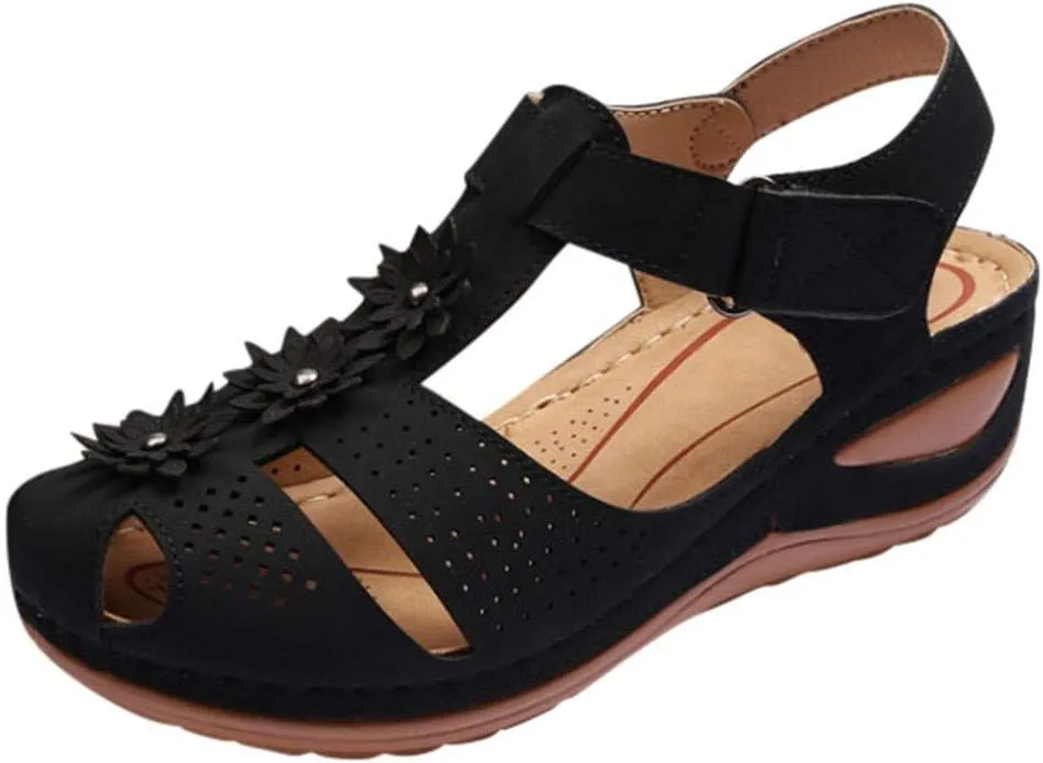 Leather Orthopedic Sandals for Women Orthotic Rainbow Flip Flops Woman's Summer Sandals Orthotic Women's Sandals Flat Black, No Back Strap Orthopedic Confort Formal Sandals for Women 2025