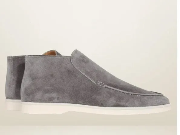 Luxury Suede High Top Loafers